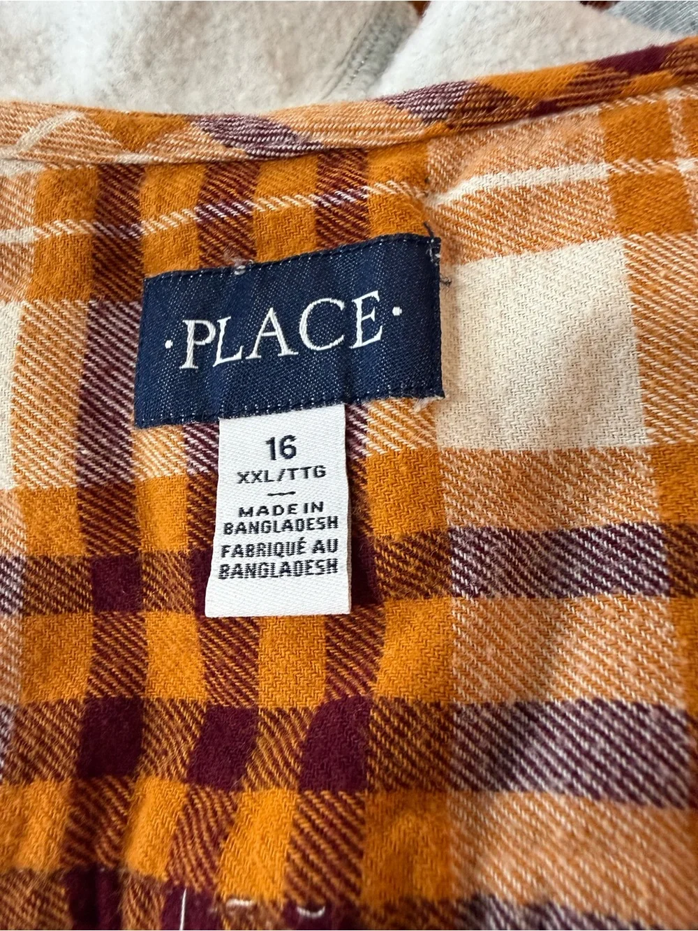 The Children’s Place Boys Hooded Plaid Flannel Shirt Size 16 (XXL)